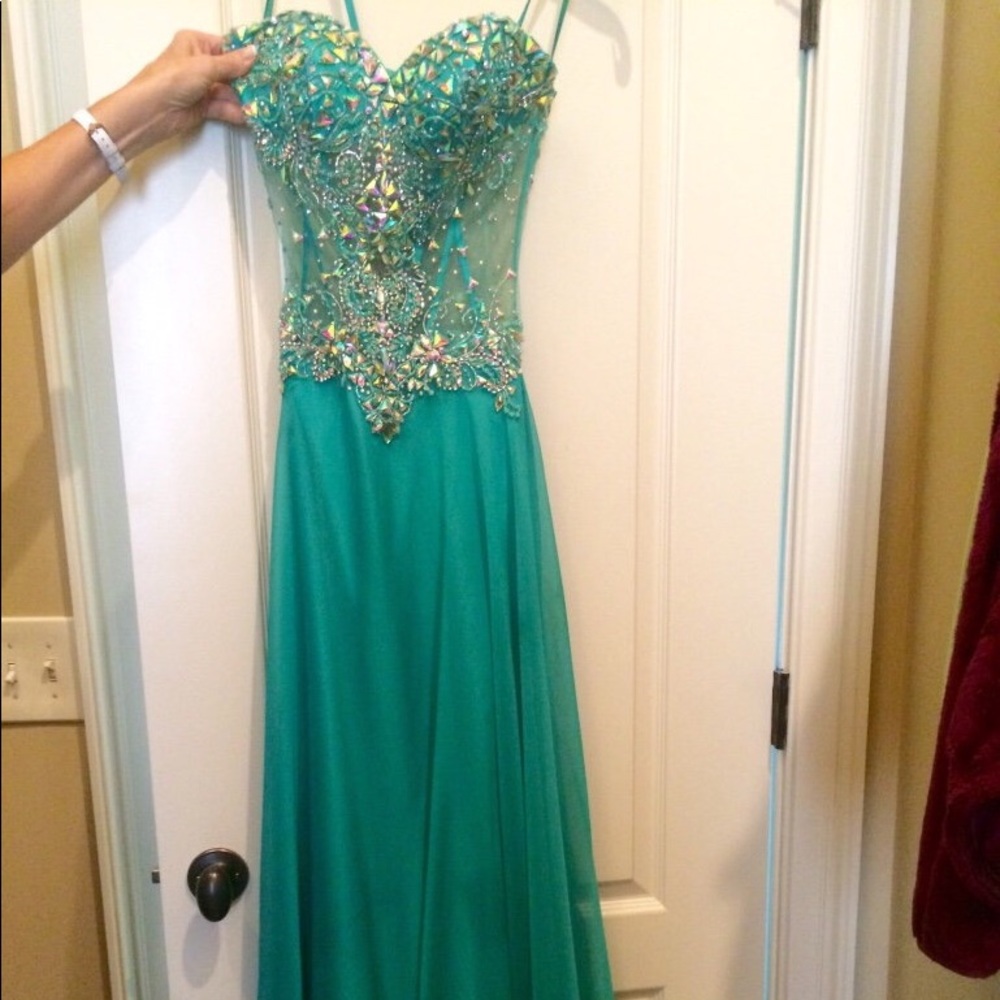 Turquoise prom/pageant dress